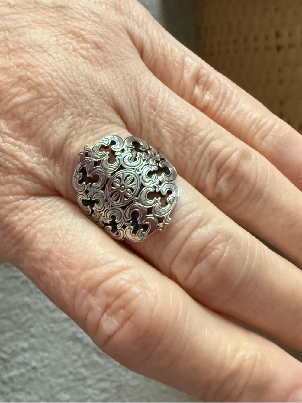 New w/o box Mignon Faget Silver Renaissance Ring